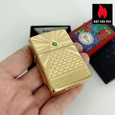 Bật Lửa Zippo 49060 - Thiết Kế Eye of Providence Bằng Đồng Mạ Bóng - Dụng Cụ Châm Lửa Sang Trọng và Độc Đáo
