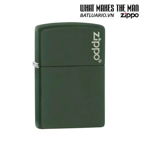 Bật Lửa Zippo 221ZL – Bật Lửa Xanh Matte Với Logo Zippo – Quà Tặng Phong Cách và Sang Trọng