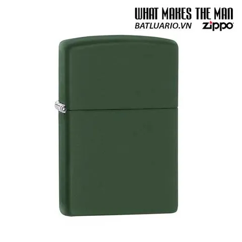 Bật lửa Zippo 221 Green Matte - Bật Lửa Đồng Thau Chống Gió, Chất Liệu Bền Bỉ, Hàng Nhập Khẩu Mỹ - Quà Tặng Ý Nghĩa
