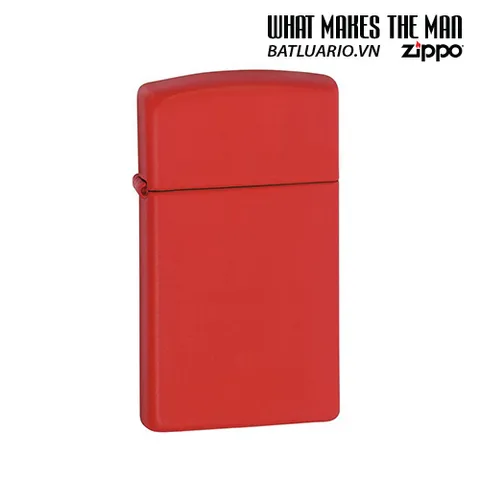 Bật lửa Zippo Slim® Đỏ Mờ 1633 - Bật Lửa Mini Kháng Gió, Dùng Cho Túi Quần Jeans - Quà Tặng Độc Đáo Từ Mỹ