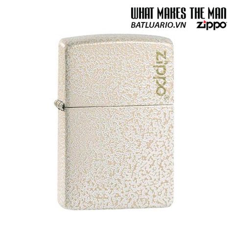 Bật Lửa Zippo 49181ZL - Bật Lửa Mercury Glass Vỏ Đồng Màu Trắng Ánh Kim, Hàng Chính Hãng Mỹ, Quà Tặng Thú Vị