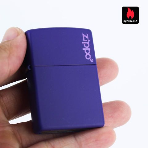 Bật Lửa Zippo 237ZL Chính Hãng - Màu Tím Matte Với Logo Zippo - Lửa Kháng Gió, Hộp Quà Tặng, Bảo Hành Trọn Đời