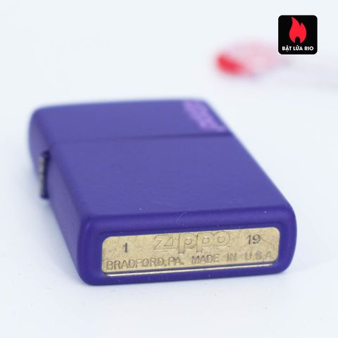 Bật Lửa Zippo 237ZL Chính Hãng - Màu Tím Matte Với Logo Zippo - Lửa Kháng Gió, Hộp Quà Tặng, Bảo Hành Trọn Đời