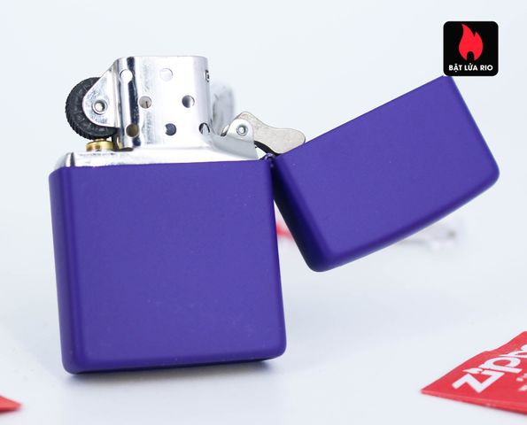 Bật Lửa Zippo 237ZL Chính Hãng - Màu Tím Matte Với Logo Zippo - Lửa Kháng Gió, Hộp Quà Tặng, Bảo Hành Trọn Đời