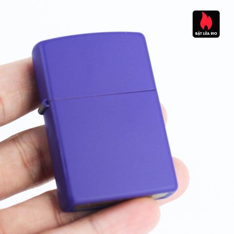 Bật Lửa Zippo 237 Màu Tím Matte - Bật Lửa Chính Hãng Mỹ, Chất Liệu Đồng Thau, Kháng Gió, Âm Thanh Đặc Trưng 