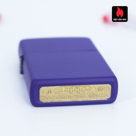 Bật Lửa Zippo 237 Màu Tím Matte - Bật Lửa Chính Hãng Mỹ, Chất Liệu Đồng Thau, Kháng Gió, Âm Thanh Đặc Trưng 