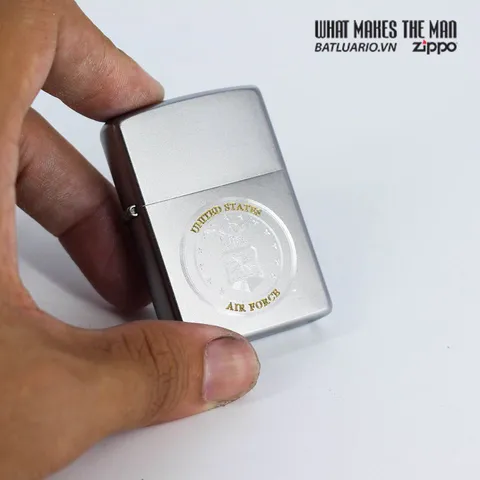 Bật Lửa Zippo 49147 U.S. Air Force™ Satin Chrome - Quà Tặng Độc Đáo Cho Người Yêu Thích Quân Đội Mỹ