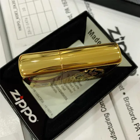 Bật Lửa Zippo Kỷ Niệm 88 Năm - Phiên Bản Mạ Vàng High Polish Đặc Biệt Chỉ Dành Cho Châu Á - Quà Tặng Sang Trọng Cho Người Yêu Thích Zippo