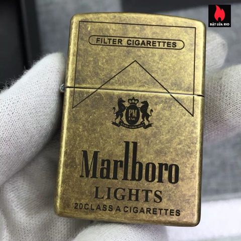 Zippo Đồng Vàng Giả Cổ 201FB Khắc Light 5 Mặt - Bật Lửa Zippo Sang Trọng, Quà Tặng Lý Tưởng Cho Người Yêu Thích Sưu Tập