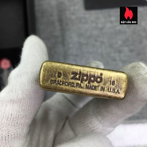Zippo Đồng Vàng Giả Cổ 201FB Khắc Light 5 Mặt - Bật Lửa Zippo Sang Trọng, Quà Tặng Lý Tưởng Cho Người Yêu Thích Sưu Tập