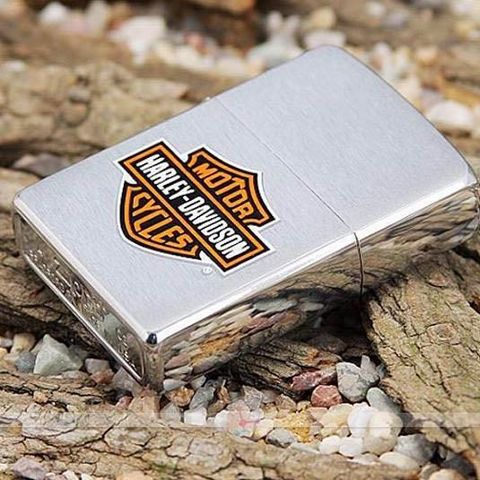 Zippo 200HD.H252 - Bật Lửa Brushed Chrome Có Logo Harley Davidson - Quà Tặng Điểm Nhấn Phong Cách Chất Lừ