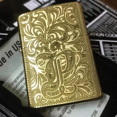 Zippo 204B Khắc Chữ P Hoa Văn Venetian 5 Mặt - Bật Lửa Sang Trọng, Quà Tặng Độc Đáo Cho Người Yêu Thích Thời Trang