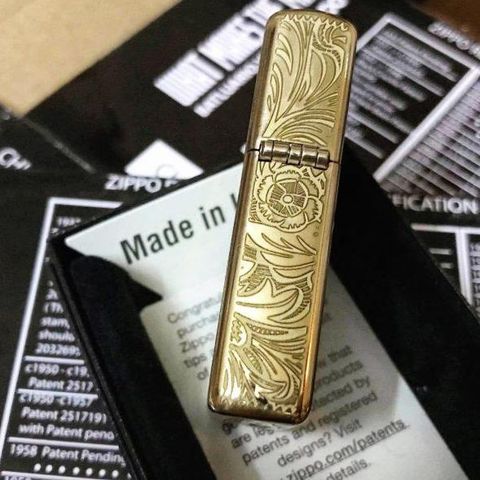 Zippo 204B Khắc Chữ T Hoa Văn Venetian 5 Mặt - Bật Lửa Sang Trọng Chống Gió, Quà Tặng Thú Vị Cho Fan Zippo