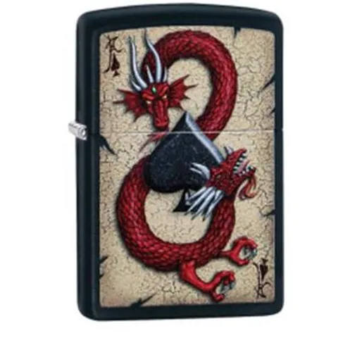 Zippo 29840 - Bật Lửa Dragon Ace Thiết Kế Đen Mờ, Quà Tặng Độc Đáo Dành Cho Fan Hâm Mộ Tổng Hợp