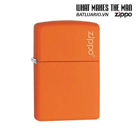 Bật Lửa Zippo 231ZL - Màu Cam Nhám với Logo Zippo - Hàng Mỹ, Kháng Gió và Bảo Hành Trọn Đời