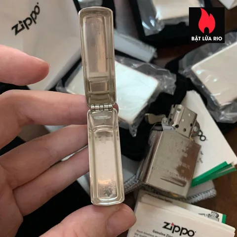 Zippo 14 Bạc Nguyên Khối Vintage - Bật Lửa Sang Trọng Phong Cách Cổ Điển cho Người Yêu Thích Sưu Tập