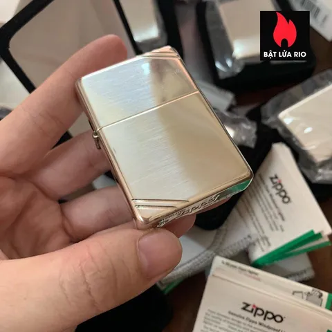 Zippo 14 Bạc Nguyên Khối Vintage - Bật Lửa Sang Trọng Phong Cách Cổ Điển cho Người Yêu Thích Sưu Tập