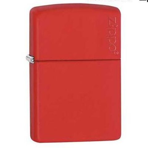 Bật Lửa Zippo 233ZL Màu Đỏ Nhám Có Logo - Bật Lửa Chất Liệu Đồng Bền Bỉ, Thiết Kế Sang Trọng, Quà Tặng Tinh Tế
