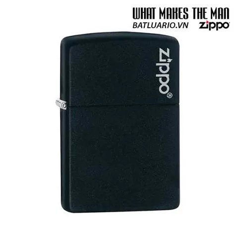 Bật Lửa Zippo 218ZL Đen Mờ - Hộp Quẹt Chính Hãng với Logo Zippo, Thiết Kế Sang Trọng và Bền Bỉ, Quà Tặng Hoàn Hảo