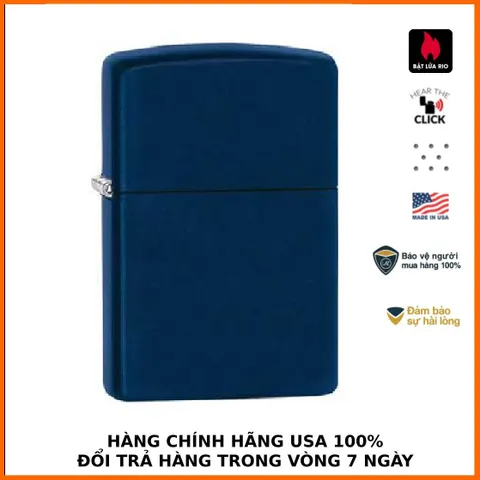 Bật Lửa Zippo 239 Navy Blue Matte - Chính Hãng Mỹ, Thiết Kế Sang Trọng, Chống Gió Tốt, Quà Tặng Đặc Biệt