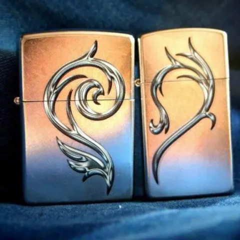 Bộ Bật Lửa Zippo Intertwining 28477 - Set 2 Chiếc Trái Tim Hoa Văn – Quà Tặng Ý Nghĩa Cho Các Cặp Đôi Sưu Tầm