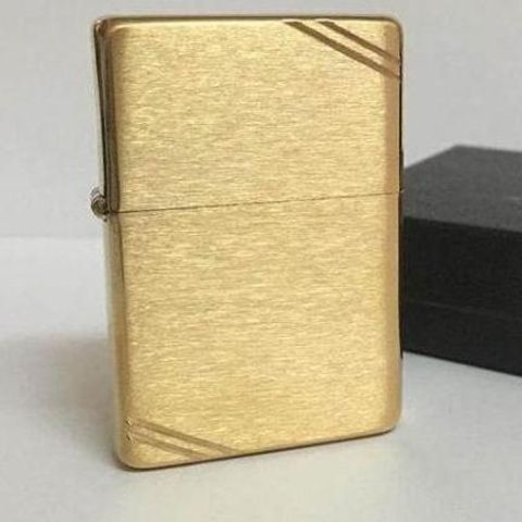 Bật Lửa Zippo 240 Vintage Brushed Brass - Bật Lửa Cổ Điển Chất Liệu Đồng, Thiết Kế Độc Đáo, Made in USA