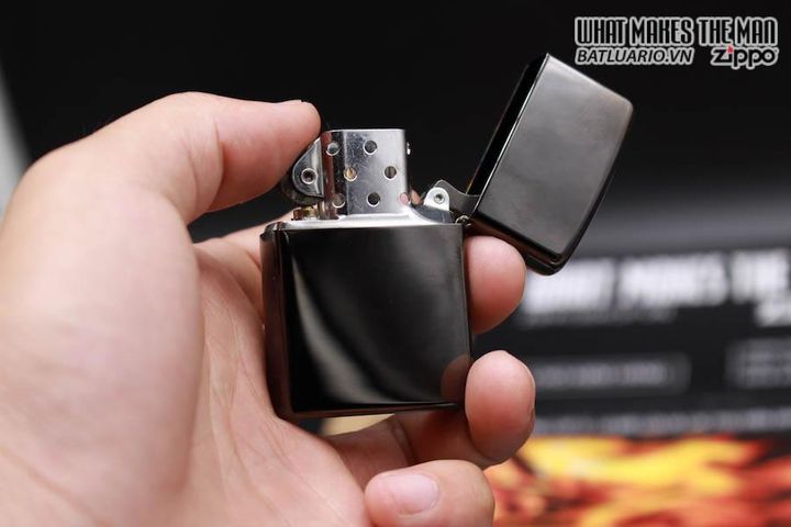 Bật Lửa Zippo 24756 Ebony - Bật Lửa Chống Gió Đen Nam Tính, Hộp Quà Tặng, Nhập Khẩu Mỹ, Bảo Hành Trọn Đời