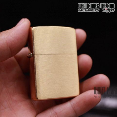 Bật Lửa Zippo Brushed Brass 204B - Thiết Kế Độc Đáo, Chất Liệu Đồng Vàng, Âm Thanh Đặc Trưng, Quà Tặng Sang Trọng