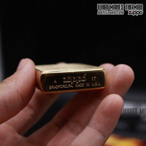 Bật Lửa Zippo Brushed Brass 204B - Thiết Kế Độc Đáo, Chất Liệu Đồng Vàng, Âm Thanh Đặc Trưng, Quà Tặng Sang Trọng