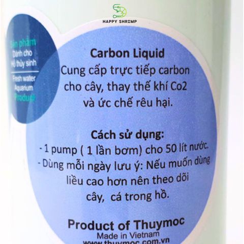Chai Carbon Liquid Thủy Mộc 1 Lít | Bổ Sung CO2 Dạng Nước Cho Hồ Thủy Sinh | Dinh Dưỡng Cây Cần CO2