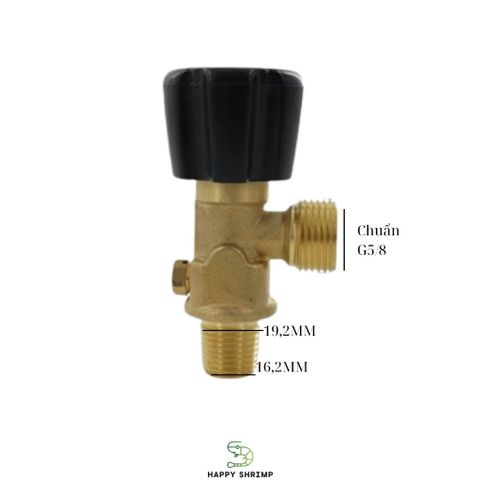Van Tổng Thay Thế Bình Nhôm Thủy Sinh PZ19.2/PZ25.4 - Van Đồng Thau Dễ Lắp Đặt, Đóng Mở Nhanh, Chuyên Dụng cho Bình Khí Thủy Sinh