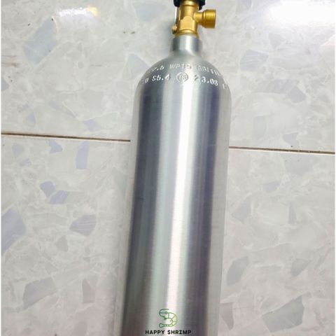 Vỏ Bình Nhôm Thủy Sinh 4L Chất Lượng Cao - Bình Chứa C02 Đài Loan, Van Kim Loại Tiêu Chuẩn, Dùng Cho Thú Cưng