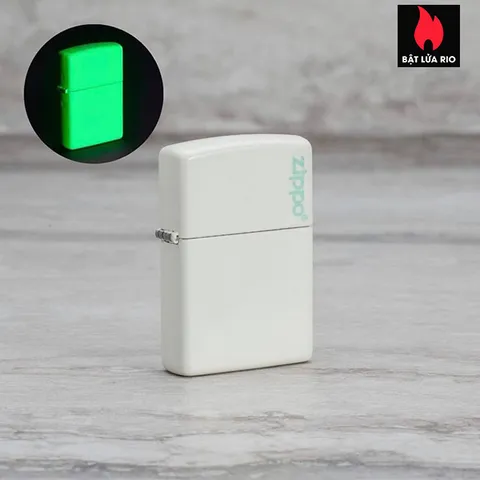 Bật Lửa Zippo Glow In The Dark Logo - Bật Lửa Chống Gió Chính Hãng, Phát Sáng Trong Bóng Tối, Quà Tặng Hoàn Hảo Cho Người Sưu Tập