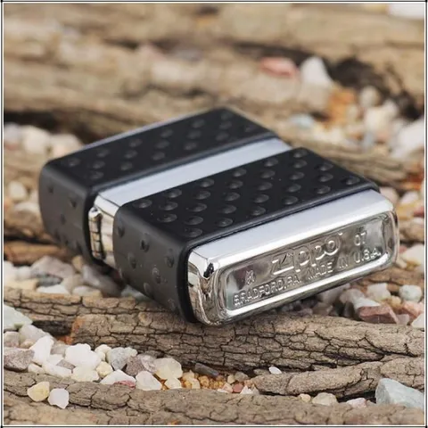 Bật Lửa Zippo 200ZP Black Zip Guard - Bật Lửa Crom Xước Đẹp, Quà Tặng Độc Đáo cho Tín Đồ Zippo