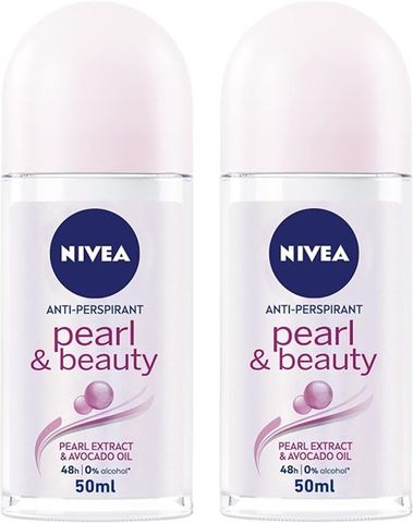 Lăn Khử Mùi Nivea Pearl Beauty 48H 50ml - Đem Lại Sự Tươi Mát, Khô Thoáng Cả Ngày, Phù Hợp Với Mọi Loại Da