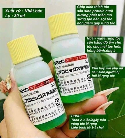 Tinh Chất Mọc Tóc Sato Nhật Bản 30ml - Kích Thích Mọc Tóc Và Giảm Rụng Tóc Hiệu Quả Cho Tóc Khỏe Mạnh