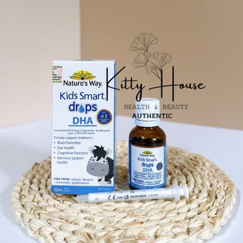 Nature's Way Kids Smart Drops DHA 20ml - Bổ Sung Omega-3 Cho Não Bộ, Mắt Và Hệ Thần Kinh Cho Trẻ Em Từ 0 Tháng Tuổi