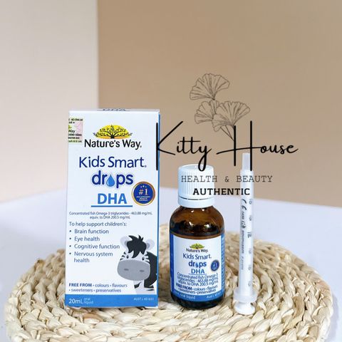 Nature's Way Kids Smart Drops DHA 20ml - Bổ Sung Omega-3 Cho Não Bộ, Mắt Và Hệ Thần Kinh Cho Trẻ Em Từ 0 Tháng Tuổi