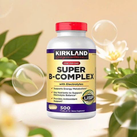 Viên uống Kirkland Super B Complex 500 viên – Bổ sung vitamin B hỗ trợ sức khỏe, tăng cường miễn dịch và giảm căng thẳng