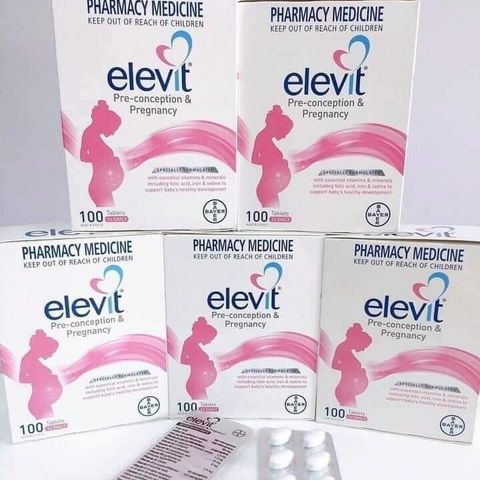 Viên uống Elevit Bổ Bầu 100 viên – vitamin cho bà bầu