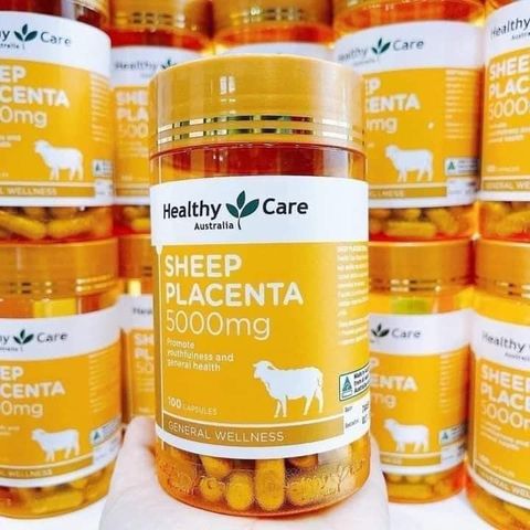 Viên uống nhau thai cừu 5000mg Healthy Care – Làm đẹp da, tái tạo và cung cấp collagen tự nhiên, 100 viên cho làn da trẻ trung và rạng rỡ