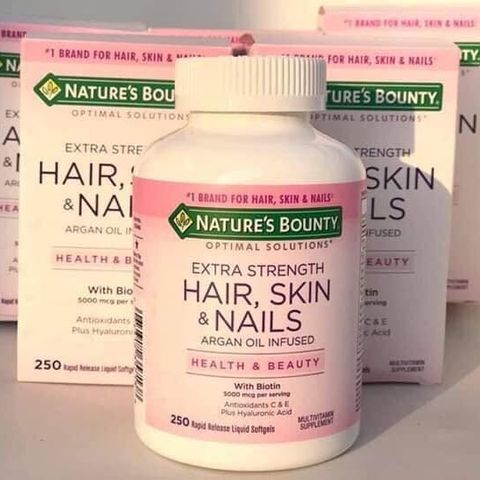 Viên Dẻo Hair, Skin & Nails Nature’s Bounty 250 Viên - Thực Phẩm Chức Năng Tăng Cường Sức Khỏe Tóc, Da, Móng Chinh Phục Mọi Khách Hàng