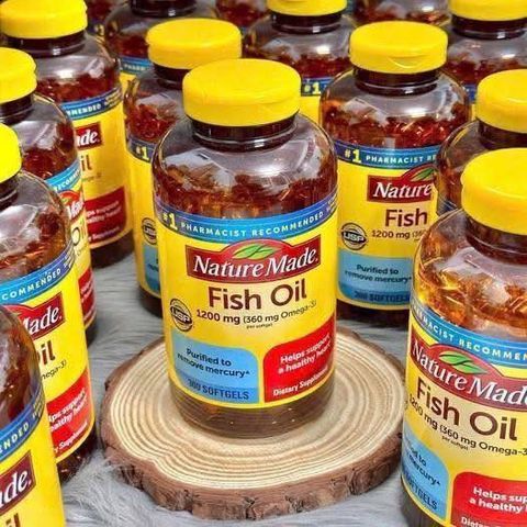 Dầu cá 1200mg Nature Made 300 viên, bổ mắt, tim mạch, Omega-3