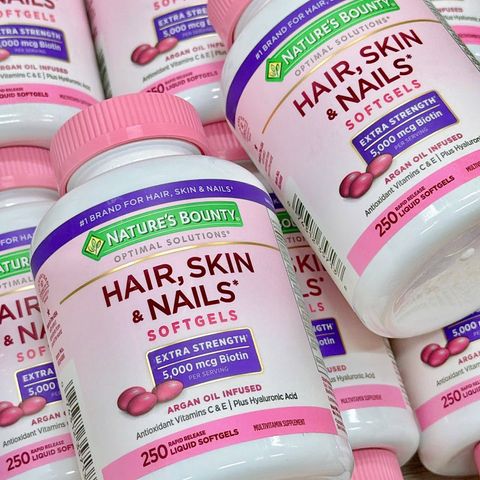 Viên Dẻo Hair, Skin & Nails Nature’s Bounty 250 Viên - Thực Phẩm Chức Năng Tăng Cường Sức Khỏe Tóc, Da, Móng Chinh Phục Mọi Khách Hàng