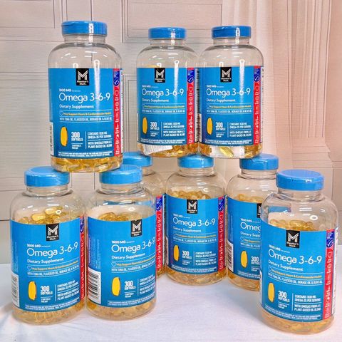 Viên uống Omega 3-6-9 1600mg Member's Mark 300 viên - Hỗ trợ sức khỏe tim mạch, tăng cường chức năng não và hệ miễn dịch