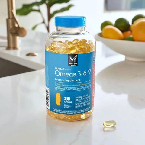 Viên uống Omega 3-6-9 1600mg Member's Mark 300 viên - Hỗ trợ sức khỏe tim mạch, tăng cường chức năng não và hệ miễn dịch