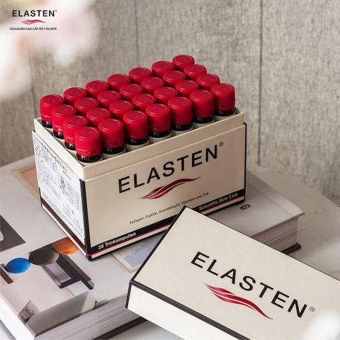 Hộp 28 chai Collagen thủy phân Elasten - Hỗ trợ săn chắc da, ngừa lão hóa, cải thiện độ ẩm cho làn da khỏe mạnh, sản phẩm từ Đức