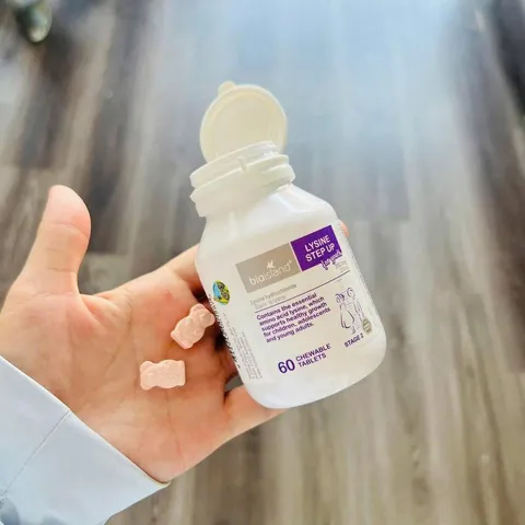 Viên uống tăng chiều cao Lysine Step Up BioIsland 60 viên, hỗ trợ phát triển xương