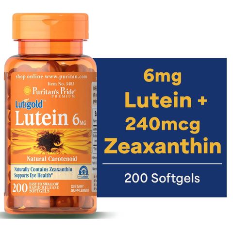 Viên bổ mắt Lutein Puritan’s Pride 6mg 200 viên, hỗ trợ thị lực - USA