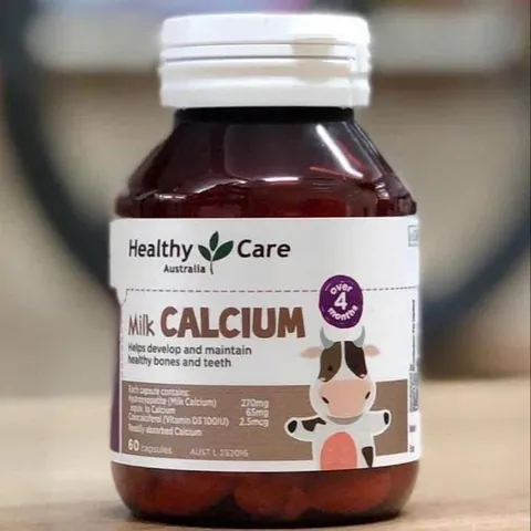 Viên uống canxi cho bé Healthy Care 60 viên - Hỗ trợ phát triển chiều cao và xương chắc khỏe, sản xuất tại Úc